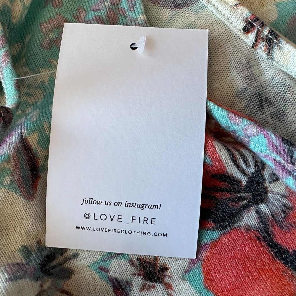 NWT Love Fire Floral Blue Sleeveless Knit Short Mini Dress Juniors Large - Picture 6 of 9